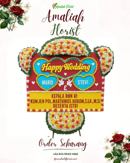 Papan Bunga Pernikahan Karangmoncol